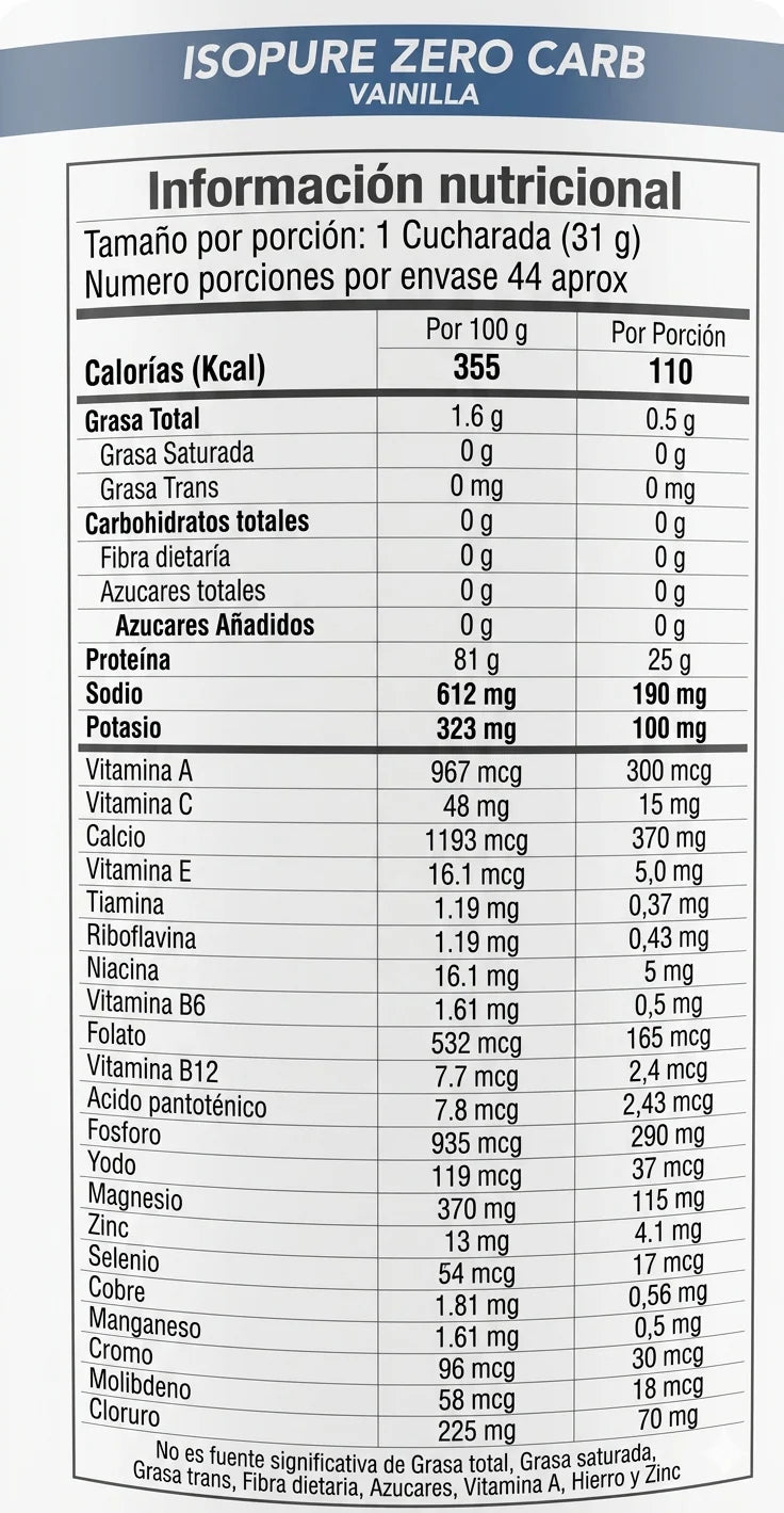 ISOPURE 3 LB - PROTEINA AISLADO ZERO CARB