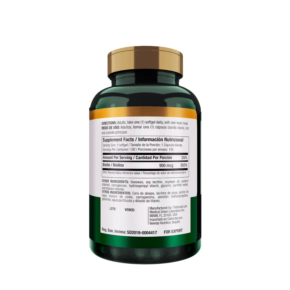 BIOTIN 900 MCG X 100 SOFTGELS