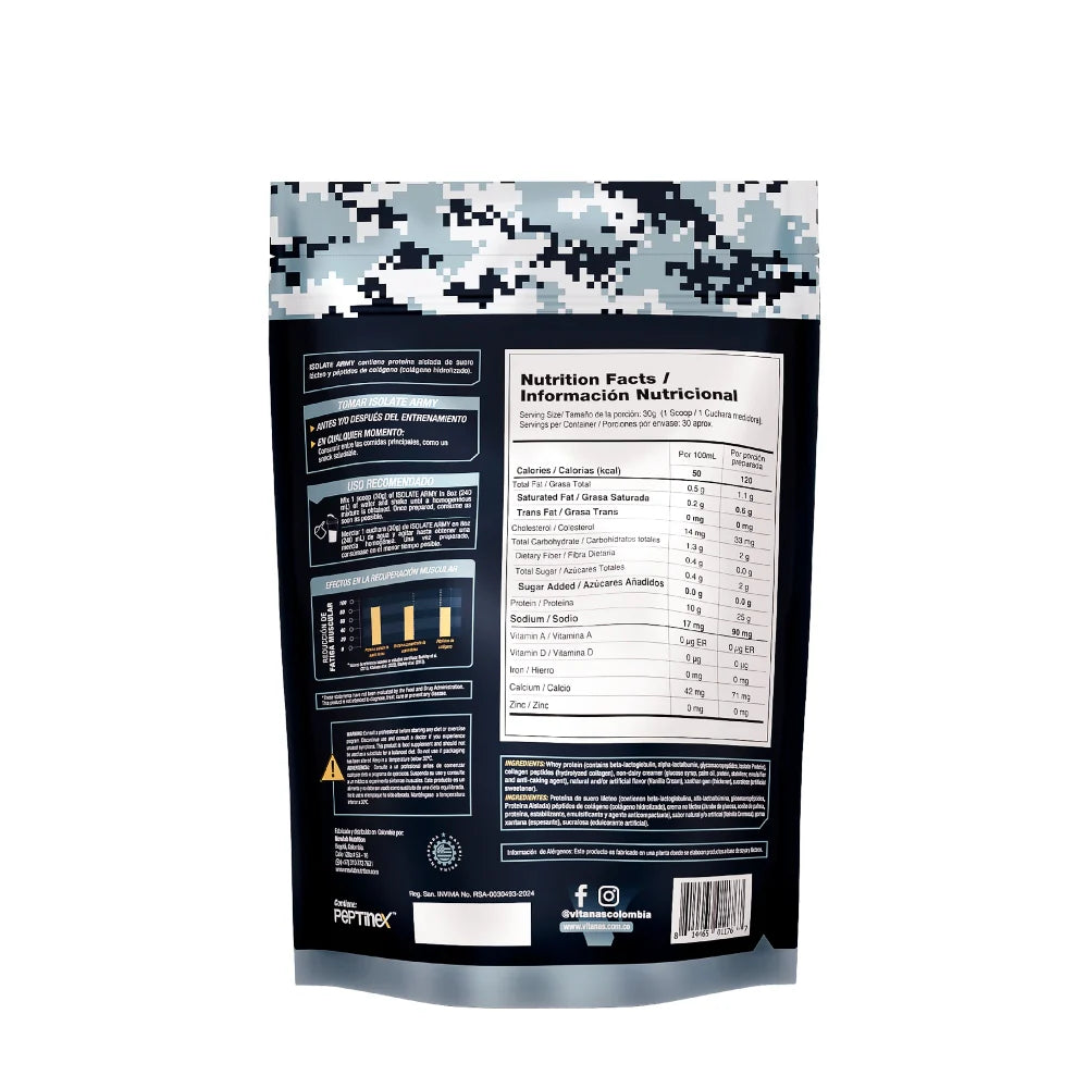 ISOLATE ARMY 2LB - PROTEINA AISLADA CON COLÁGENO