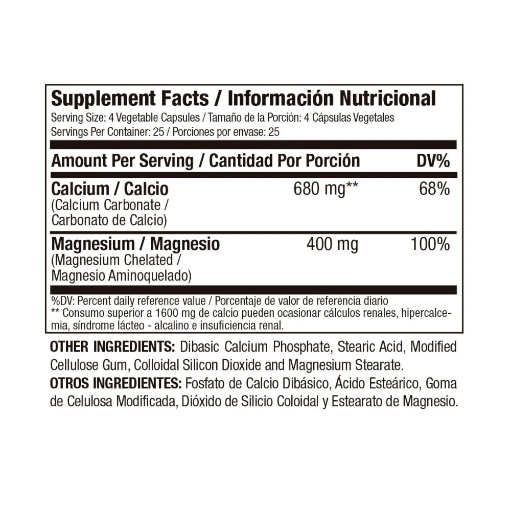 MAGNESIUM CHELATED 400MG -MAGNESIO QUELADO
